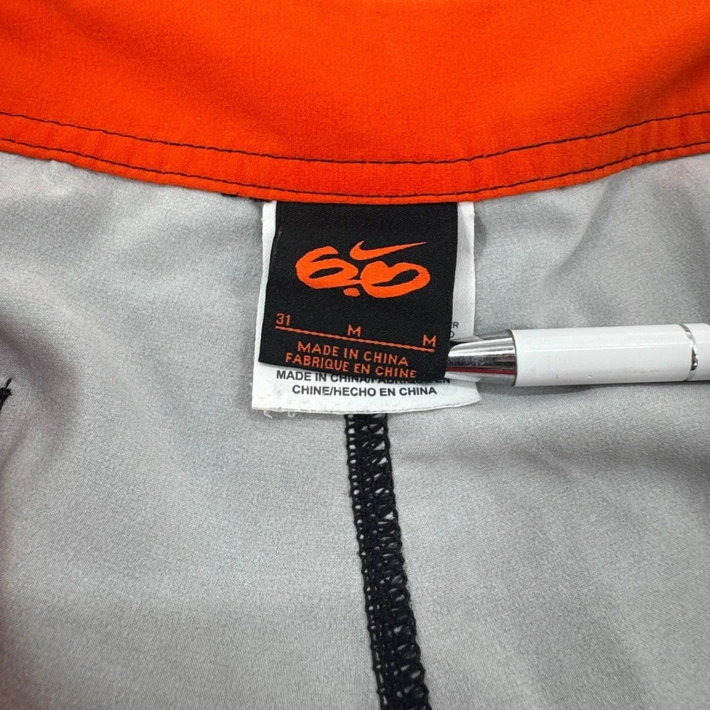 Nike 6.0 Mens Board Shorts Black Orange Yellow Size 31 404587-010 Surf Swimwear